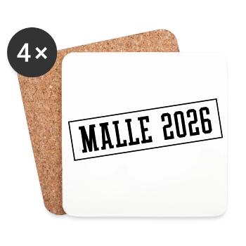 Malle 2026 - Dessous de verre (lot de 4) - blanc - Devant