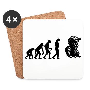 Statement for all motocross - Coasters (set of 4) - white - Front