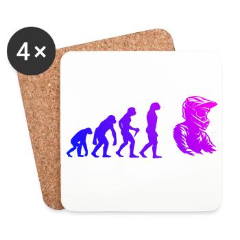 Déclaration pour tous les motocross - Dessous de verre (lot de 4) - blanc - Devant