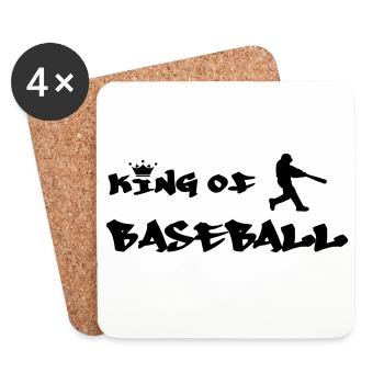 Der König des Baseballs - Untersetzer (4er-Set) - Weiß - Vorne