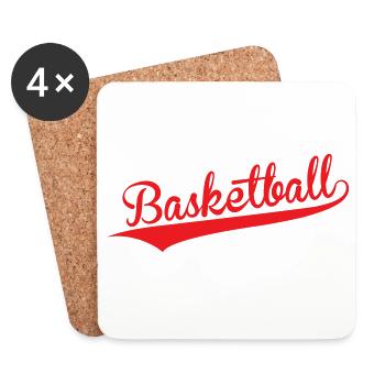 Basket Ball / Basketball / Basktet-Ball / Sport - Dessous de verre (lot de 4) - blanc - Devant