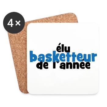 Basket Ball / Basketball / Basktet-Ball / Sport - Dessous de verre (lot de 4) - blanc - Devant
