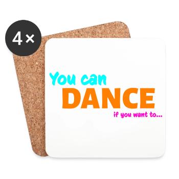You can dance - Dessous de verre (lot de 4) - blanc - Devant