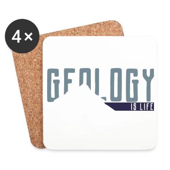 Geologie ist Leben - Untersetzer (4er-Set) - Weiß - Vorne