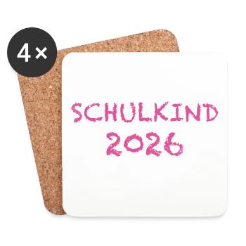 Schoolchild 2026 - Coasters (set of 4) - white - Front
