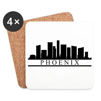 Skyline Phoenix - Coasters (set of 4) - white - Front