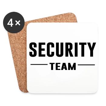 Security Team – Sicherheit | Ordnung | Crew Shirt - Untersetzer (4er-Set) - Weiß - Vorne