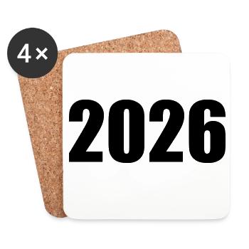 2026 - Untersetzer (4er-Set) - Weiß - Vorne