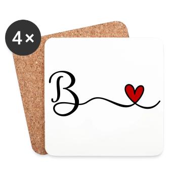 b - Coasters (set of 4) - white - Front
