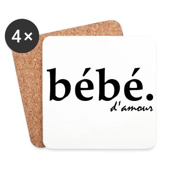 Love Baby - Coasters (set of 4) - white - Front