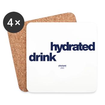 stay hydrated drink schorle - Untersetzer (4er-Set) - Weiß - Vorne
