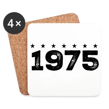 Made in 1975 - Coasters (set of 4) - white - Front