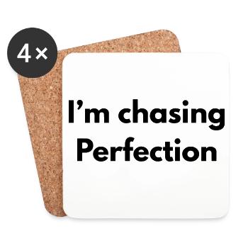 Im chasing perfection - Coasters (set of 4) - white - Front