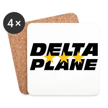 Logo Delta Plane Étoiles d'Excellence - Dessous de verre (lot de 4) - blanc - Devant