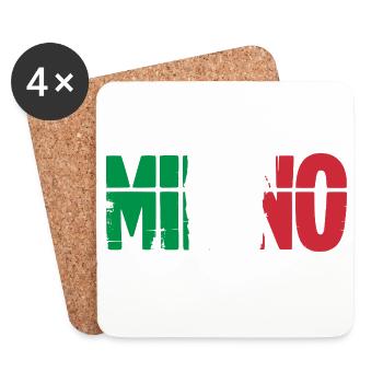 Milano Italy Milan - Coasters (set of 4) - white - Front