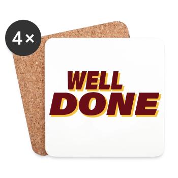 WELL DONE - Coasters (set of 4) - white - Front