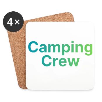 Équipe de camping - Dessous de verre (lot de 4) - blanc - Devant