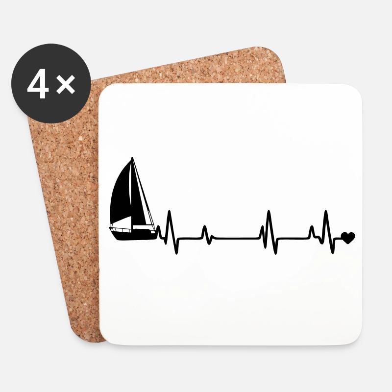 Sail - Coasters (set of 4) - white