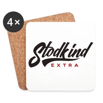 Stodkind Extra Black - Coasters (set of 4) - white - Front