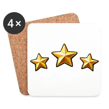 Étoiles - Dessous de verre (lot de 4) - blanc - Devant