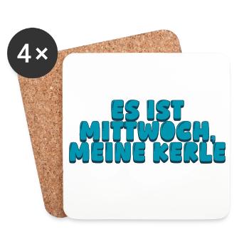 Es ist Mittwoch meine Kerle - Untersetzer (4er-Set) - Weiß - Vorne