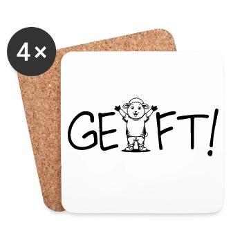 Done! Sheep - Coasters (set of 4) - white - Front