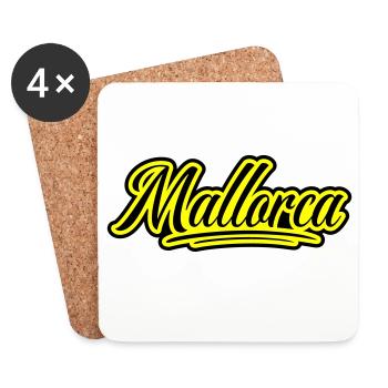 Mallorca Schrift - Untersetzer (4er-Set) - Weiß - Vorne