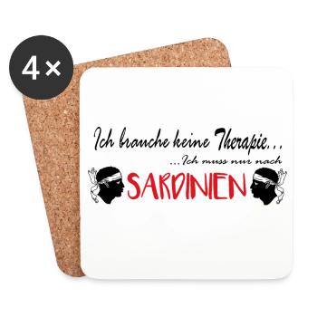 Sardinien, ich brauch keine Therapie - Untersetzer (4er-Set) - Weiß - Vorne