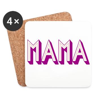 Lustiges Mama Oma Muttertag Geschenk Design Humor - Untersetzer (4er-Set) - Weiß - Vorne
