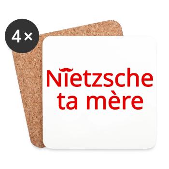 Nietzsche ta mère Rouge - Dessous de verre (lot de 4) - blanc - Devant