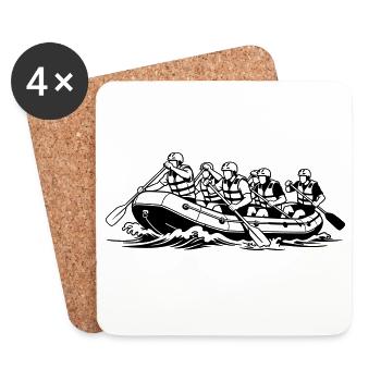 rafting - Coasters (set of 4) - white - Front