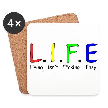 Life - Coasters (set of 4) - white - Front