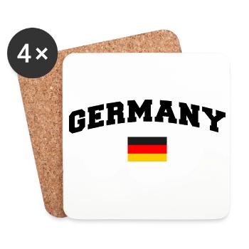 Germany Flagge - Untersetzer (4er-Set) - Weiß - Vorne