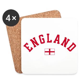 England Arch Emblem - Untersetzer (4er-Set) - Weiß - Vorne