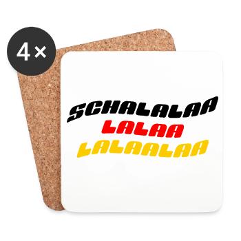 Fußball Germany Deutschland Fanshirt - Untersetzer (4er-Set) - Weiß - Vorne