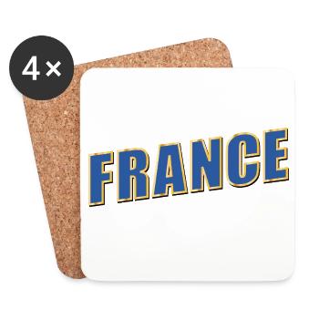 France - Dessous de verre (lot de 4) - blanc - Devant