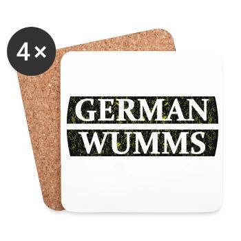 German Wumms - Coasters (set of 4) - white - Front