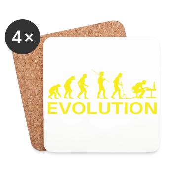 Gaming Evolution PC Jaune - Dessous de verre (lot de 4) - blanc - Devant