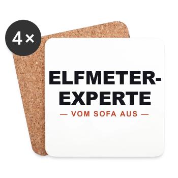Elfmeter Experte Sofa - Untersetzer (4er-Set) - Weiß - Vorne