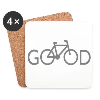 Bicycle Wheel Saying Gift - Coasters (set of 4) - white - Front