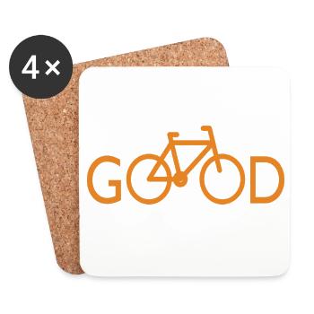 Bicycle Cool Saying - Coasters (set of 4) - white - Front