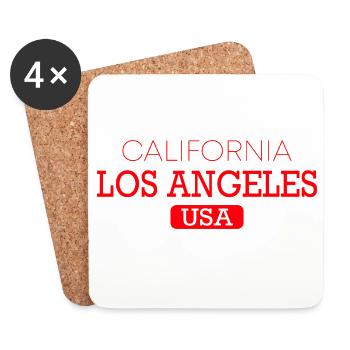 California Los Angeles America - Coasters (set of 4) - white - Front