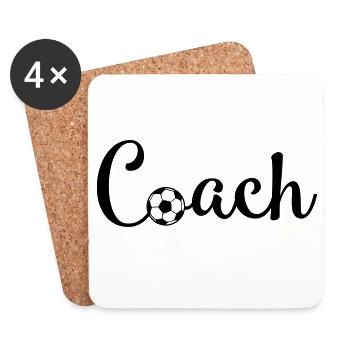 Football Coach - Coasters (set of 4) - white - Front
