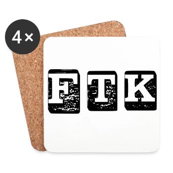 FTK - Untersetzer (4er-Set) - Weiß - Vorne