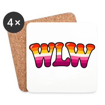 WLW Lesbian Pride Rainbow – LGBTQ+  - Untersetzer (4er-Set) - Weiß - Vorne