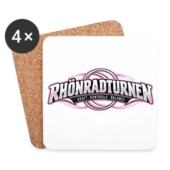 Rhönradturnen Logo Kraft Kontrolle Balance - Untersetzer (4er-Set) - Weiß - Vorne