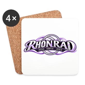 Rhönrad Motiv Lila Knoten - Untersetzer (4er-Set) - Weiß - Vorne