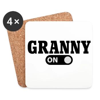Granny on - Untersetzer (4er-Set) - Weiß - Vorne