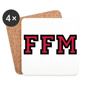 Frankfurt am Main FFM College Style - Untersetzer (4er-Set) - Weiß - Vorne