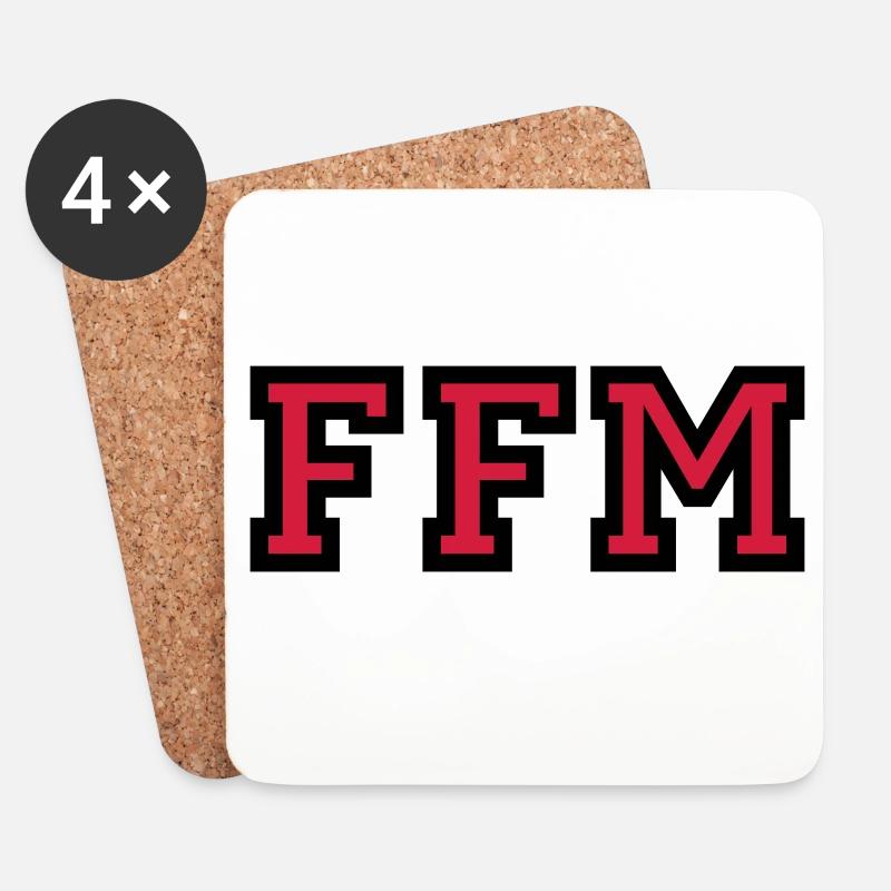 Frankfurt am Main FFM College Style - Untersetzer (4er-Set) - Weiß